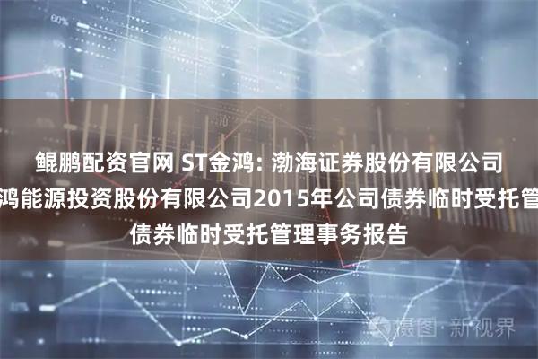 鲲鹏配资官网 ST金鸿: 渤海证券股份有限公司关于中油金鸿能源投资股份有限公司2015年公司债券临时受托管理事务报告